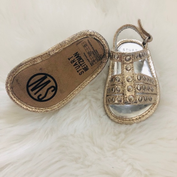 Stuart Wiezman gold sandals - Picture 2 of 3